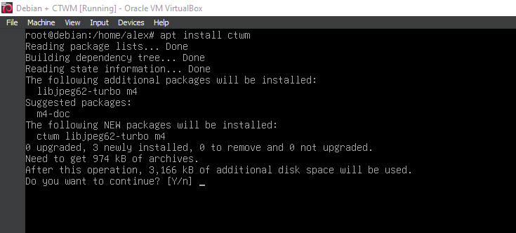 Running 'apt install ctwm'